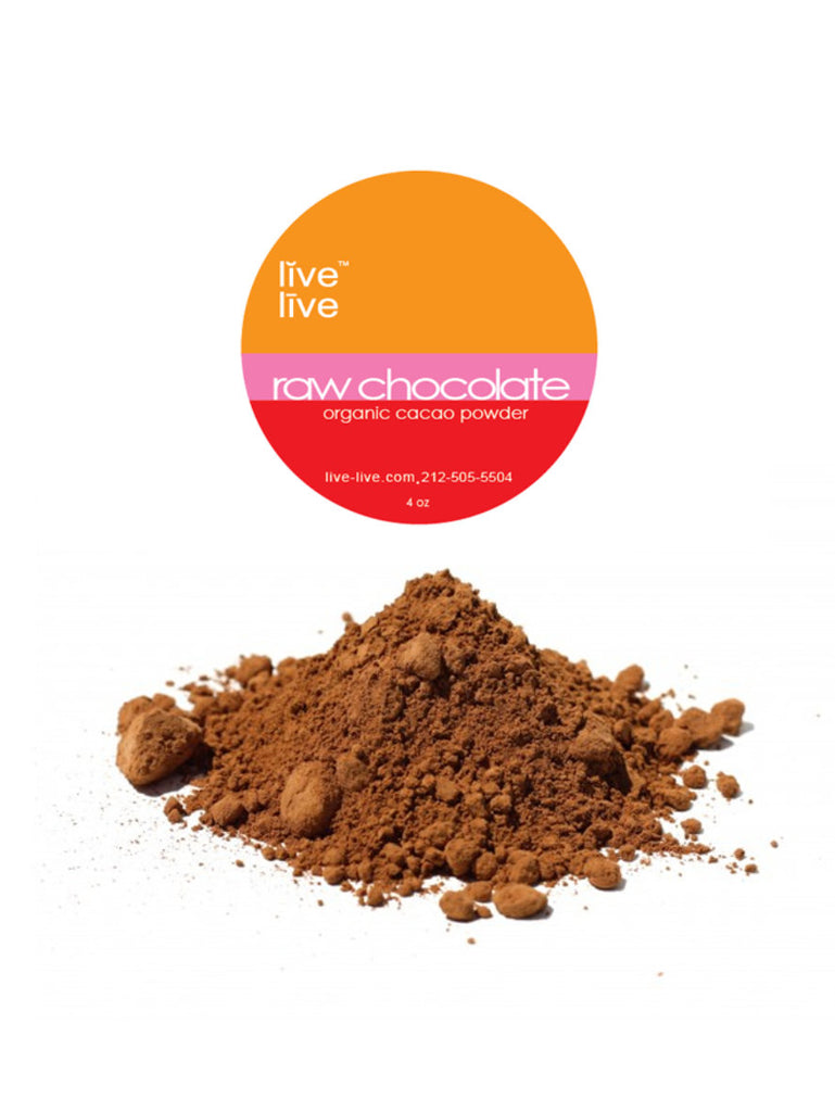 Cacao Chocolate Powder, Organic & Raw, 8oz, Live Live & Organic