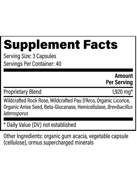 Candida Balance, Yeast & Fungal Cleanser, 120 Caps, Global Healing, Supplement Facts