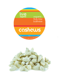 raw cashews, 4oz, live live & organic