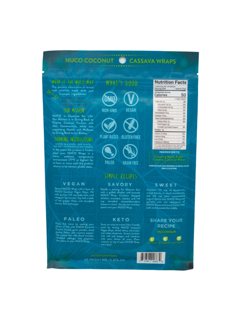 Coconut Wraps, 5 Pack, NUCO