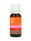 cedarwood of morocco essential oil, 10ml, live organic