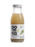 A bottle of Pomona Pure Celery Juice with a white label and gray cap, shown on a plain white background.