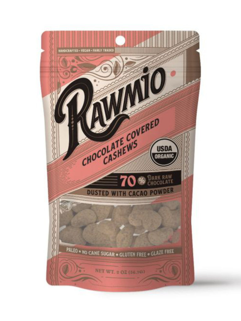 Chocolate Covered Cashews, 2oz, Rawmio