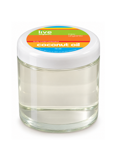 coconut oil, 16oz, live live & organic