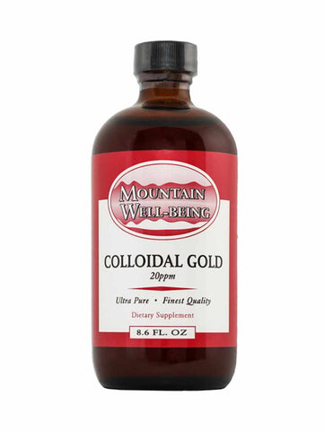 Colloidal Gold, 20ppm, 8oz, Mountain Well Being