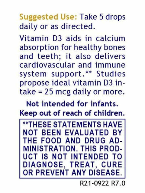 D3 Serum, 1000 IU per drop, Premier Research Labs, Label