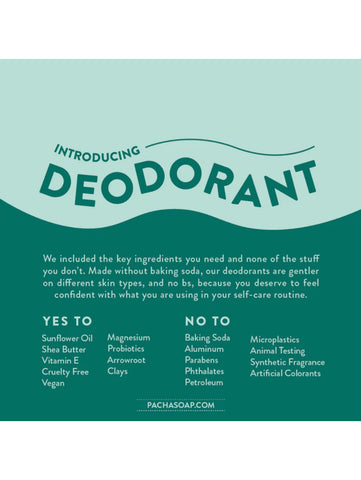 Deodorant, Palo Santo, Pacha, Ingredients