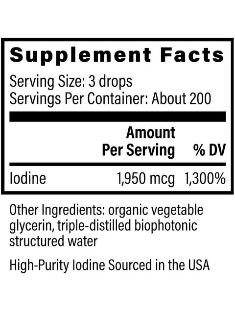 Detoxadine, 1oz, Nascent Iodine, Global Healing, Supplement Facts