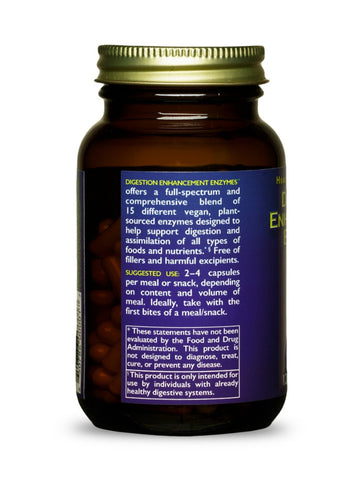 Digestion Enhancement Enzymes, 120 Veg Caps, HealthForce Superfoods, Label