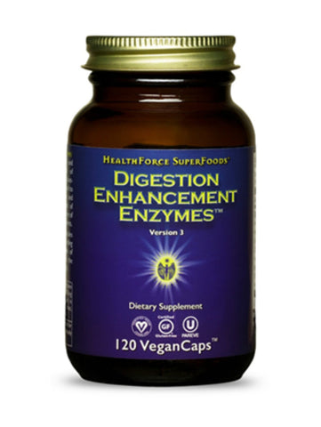 Digestion Enhancement Enzymes, 120 Veg Caps, HealthForce Superfoods