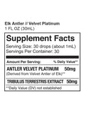 Elk Antler Velvet Platinum, 1oz, Surthrival, Supplement Facts