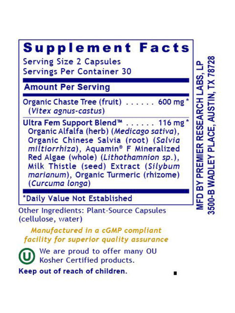 Fem Balance-FX, 60 Veg Caps, Premier Research Labs, Supplement Facts