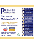 Front label of Melatonin-ND, Sleep Support, 2oz, Premier Research Labs