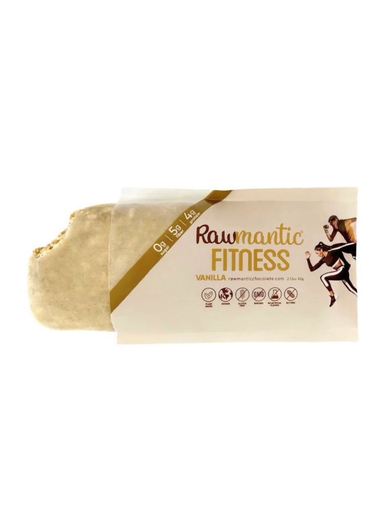 Fitness Sugar-Free Vegan Vanilla Protein Bar, 2oz, Rawmantic