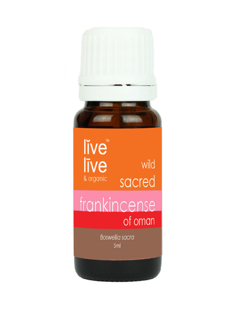 frankincense sacred of oman essential oil, boswellia sacra, 5ml, live live & organic