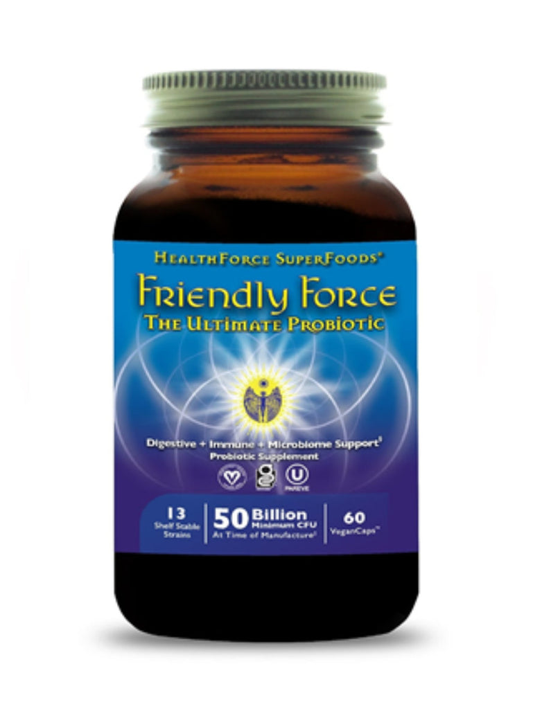 Friendly Force, Probiotic, 60 VeganCaps, Healthforce Superfoods