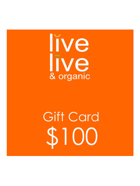 live live & organic Gift Cards $10 - $200