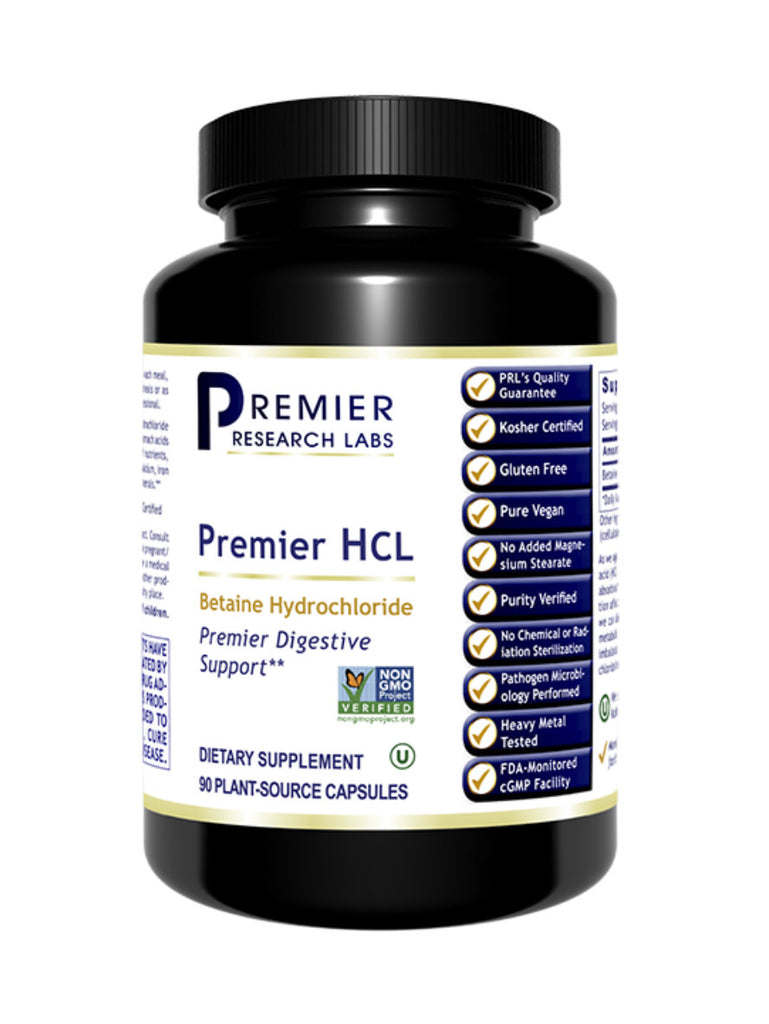 Premier HCL, Digestive Support, 90 Veg Caps, Premier Research Labs