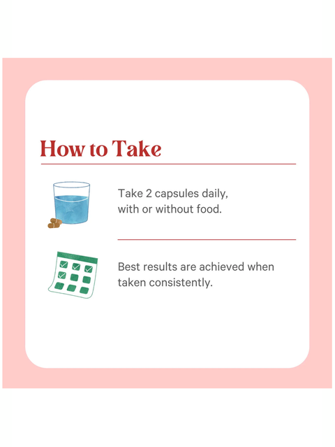 Instructions on how to take Heart Protector, 60 veg caps, Pure Synergy, with a pink border