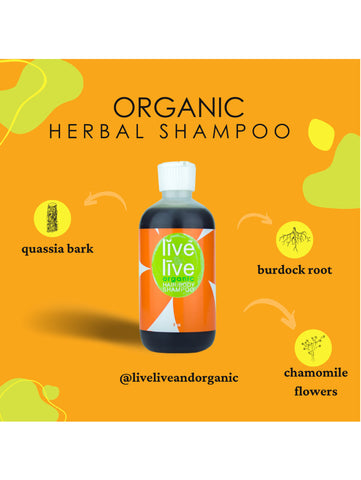 Herbal Shampoo, 8oz, Live Live & Organic, Ingredients
