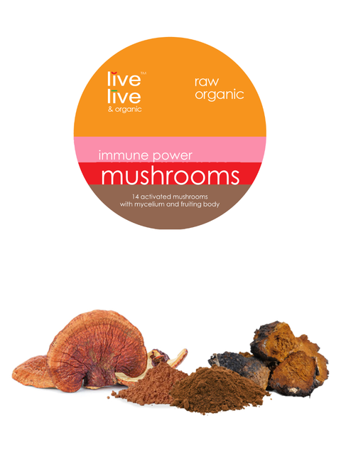 immune power 14 mushrooms, 50g powder, live live & organic