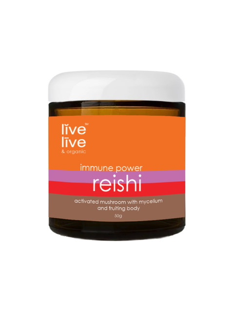 reishi mushroom, immune power, 50g powder, live live & organic, product