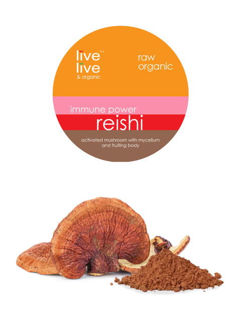 reishi mushroom, immune power, 50g powder, live live & organic