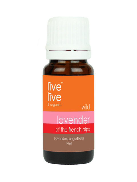 lavender of the french alps essential oil, lavandula angustifolia, 10ml, live live & organic