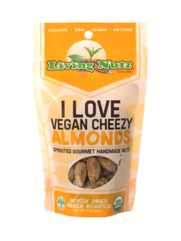 Living Nutz, Sprouted and Flavored Raw Nuts, Cheezy Almonds