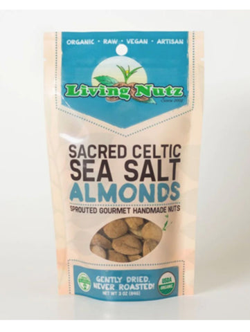 Living Nutz, Sprouted and Flavored Raw Nuts, Salt Almonds