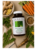 Mens One Daily, 60 Tabs, Iron Free, Innate Response Formulas among ingredients layed on a table