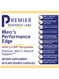Front label of Men's Performance Edge, 45 Veg Caps, Premier Research Labs