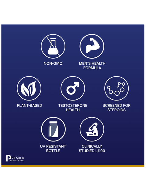 Icons with benefits for Men's Performance Edge, 45 Veg Caps, Premier Research Labs