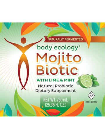 MojitoBiotic, 25 oz, Body Ecology, Front Label