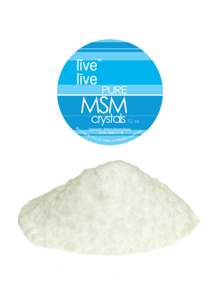 msm crystals, organic sulphur, 12oz, live live & organic