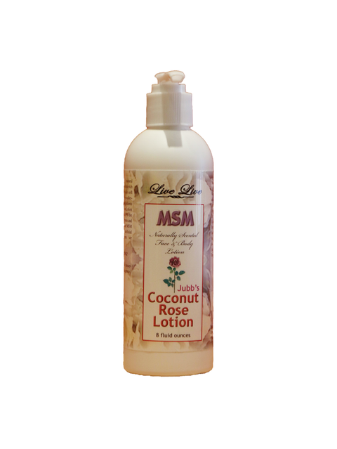 MSM Lotion, Coconut Rose, 8oz, Live Live & Organic