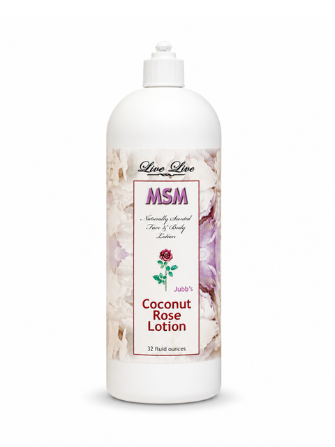 msm lotion, coconut rose, live live & organic