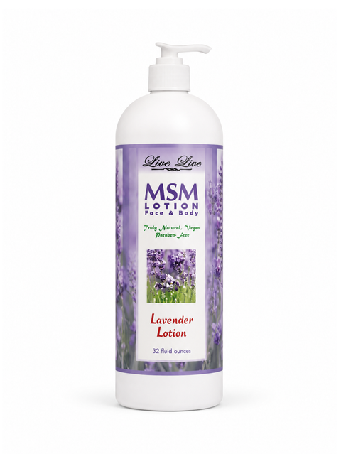 msm lotion, lavender, live live & organic