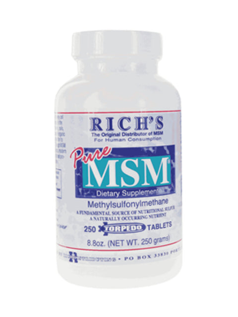 MSM Torpedos, 1000mg, Rich Distributing, 250 Tabs