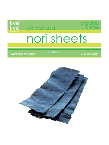 Nori Sheets, Live Live & Organic, 10 Sheets