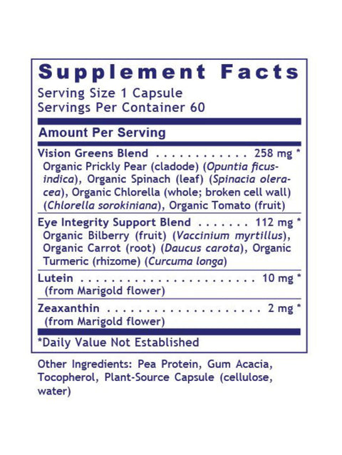 OcuVen, 60 Veg Caps, Premier Research Labs, Supplement Facts