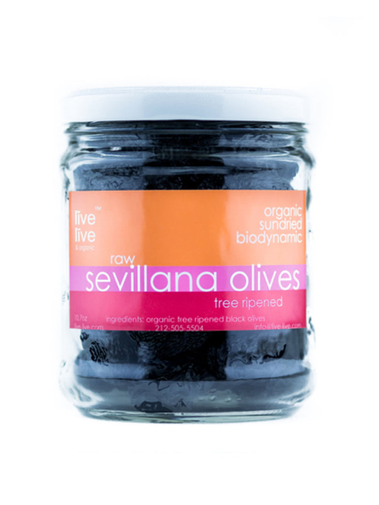 Sevillana Olives, No Salt, 10oz, Live Live & Organic