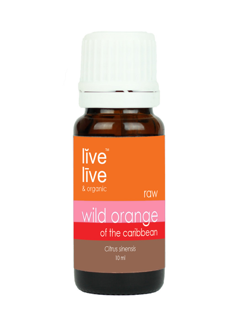 wild orange, caribbean essential oil, citrus sinensis, 10ml, live live & organic