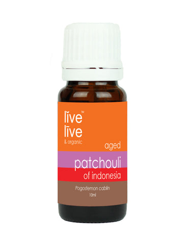 Patchouli of Indonesia Essential Oil, Pogostemon cablin, 10ml, Live Live & Organic