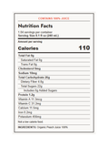 Peach Juice, Organic, Cold-Pressed, 8.4oz, Pomona, nutrition facts