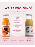 Peach Juice, Organic, Cold-Pressed, 8.4oz, Pomona, old and new packaging