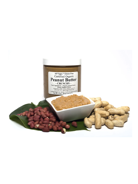 Organic Crunchy Peanut Butter, 16oz, Glaser Organic Farms