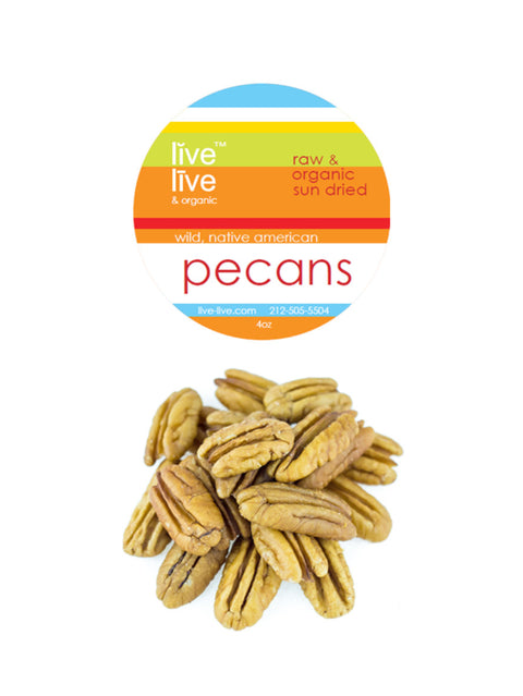 Pecans, Organic and American Native, 4oz, Live Live & Organic