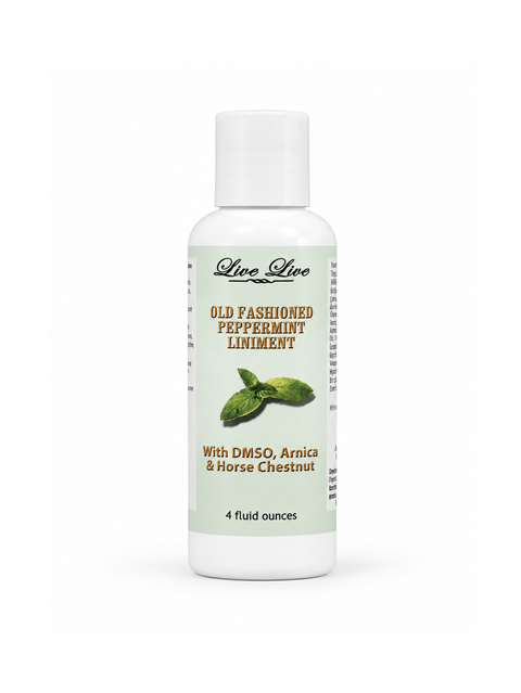 old fashioned peppermint liniment, live live & organic, 4oz
