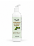 A white pump bottle of live live's Old Fashioned Peppermint Liniment with a light green label, shown on a clean white background.